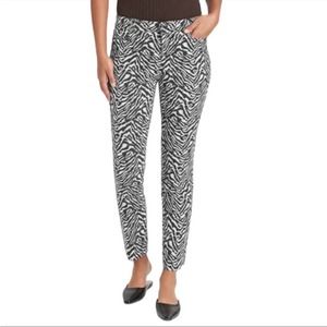 Banana Republic Sloan Fit Pant Women's 6 Zebra Print